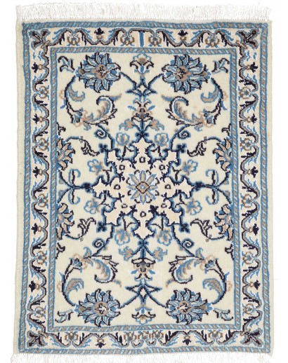 Tappeto Nain Kashmar Persia bianco grigio 60x90