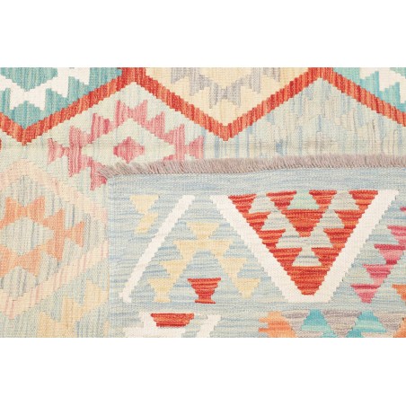 Tappeto Kilim Afghanistan bianco rosso 178x247
