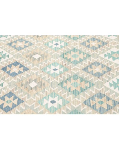 Tappeto Kilim Afghanistan bianco azzurro 167x244