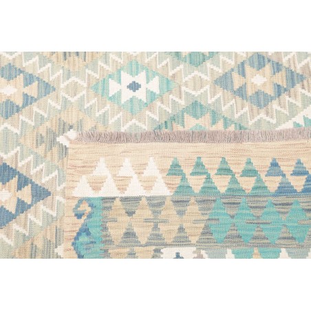 Tappeto Kilim Afghanistan bianco azzurro 167x244