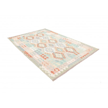 Tappeto Kilim Afghanistan bianco arancione 173x244