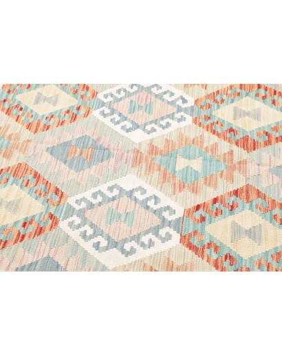 Tappeto Kilim Afghanistan bianco arancione 173x244