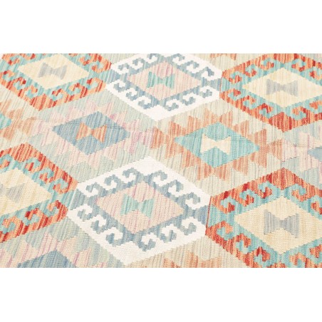 Tappeto Kilim Afghanistan bianco arancione 173x244