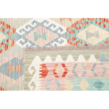 Tappeto Kilim Afghanistan bianco arancione 173x244