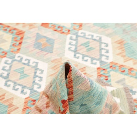 Tappeto Kilim Afghanistan bianco arancione 173x244