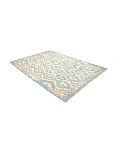Tappeto Kilim Afghanistan bianco blu 175x242