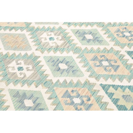 Tappeto Kilim Afghanistan bianco blu 175x242