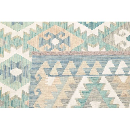 Tappeto Kilim Afghanistan bianco blu 175x242