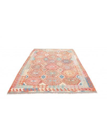 Tappeto Kilim Afghanistan marrone rosso 178x246