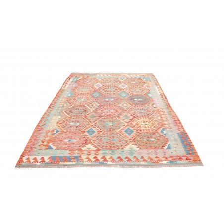Tappeto Kilim Afghanistan marrone rosso 178x246