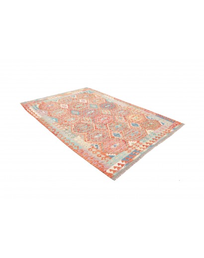 Tappeto Kilim Afghanistan marrone rosso 178x246
