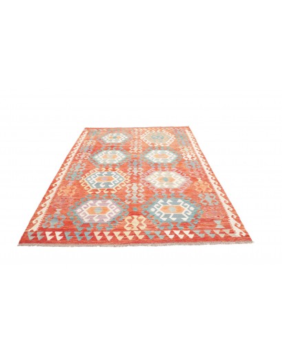 Tappeto Kilim Afghanistan beige rosso 173x245
