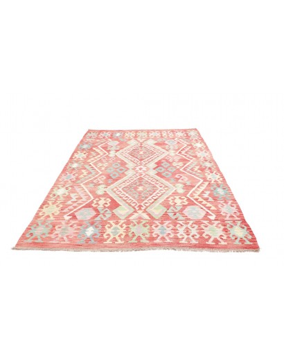 Tappeto Kilim Afghanistan giallo rosso 172x240