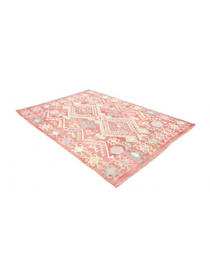 Tappeto Kilim Afghanistan giallo rosso 172x240