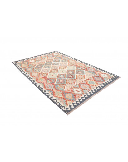 Tappeto Kilim Afghanistan bianco grigio 163x237