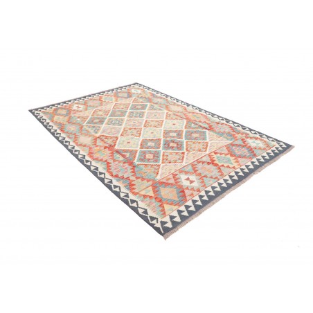 Tappeto Kilim Afghanistan bianco grigio 163x237