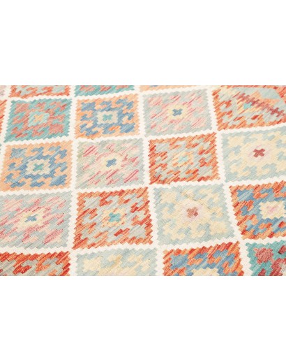 Tappeto Kilim Afghanistan bianco grigio 163x237