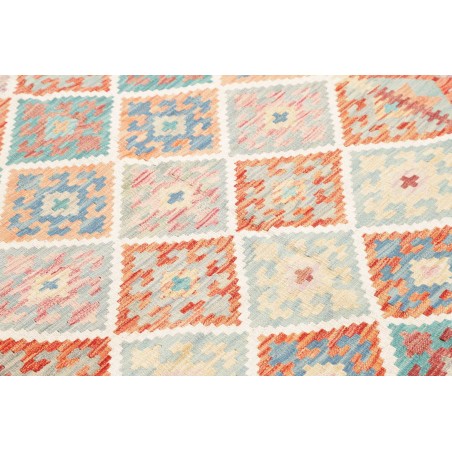 Tappeto Kilim Afghanistan bianco grigio 163x237