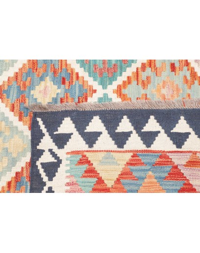 Tappeto Kilim Afghanistan bianco grigio 163x237