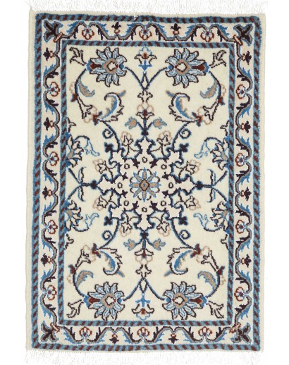 Tappeto Nain Kashmar Persia bianco grigio 60x90