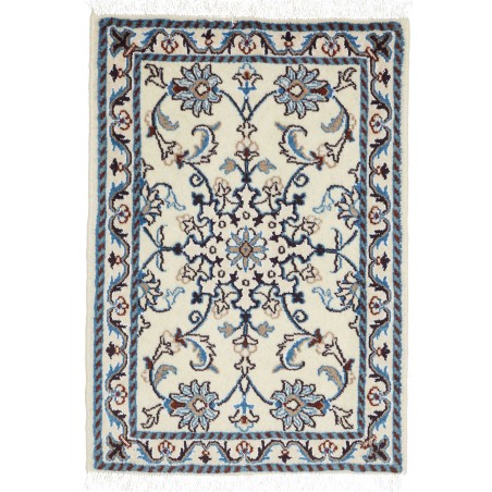 Tappeto Nain Kashmar Persia bianco grigio 60x90