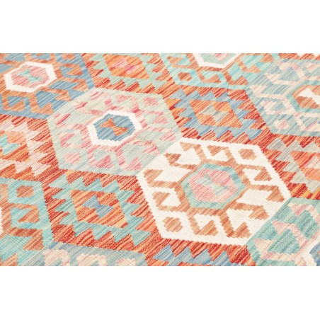 Tappeto Kilim Afghanistan bianco arancione 177x242