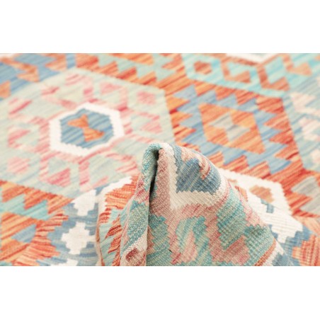Tappeto Kilim Afghanistan bianco arancione 177x242