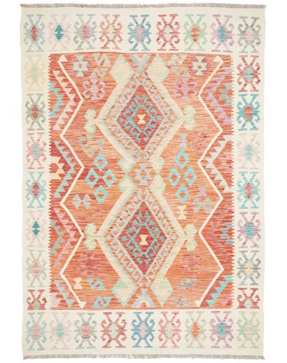 Tappeto Kilim Afghanistan bianco 174x252