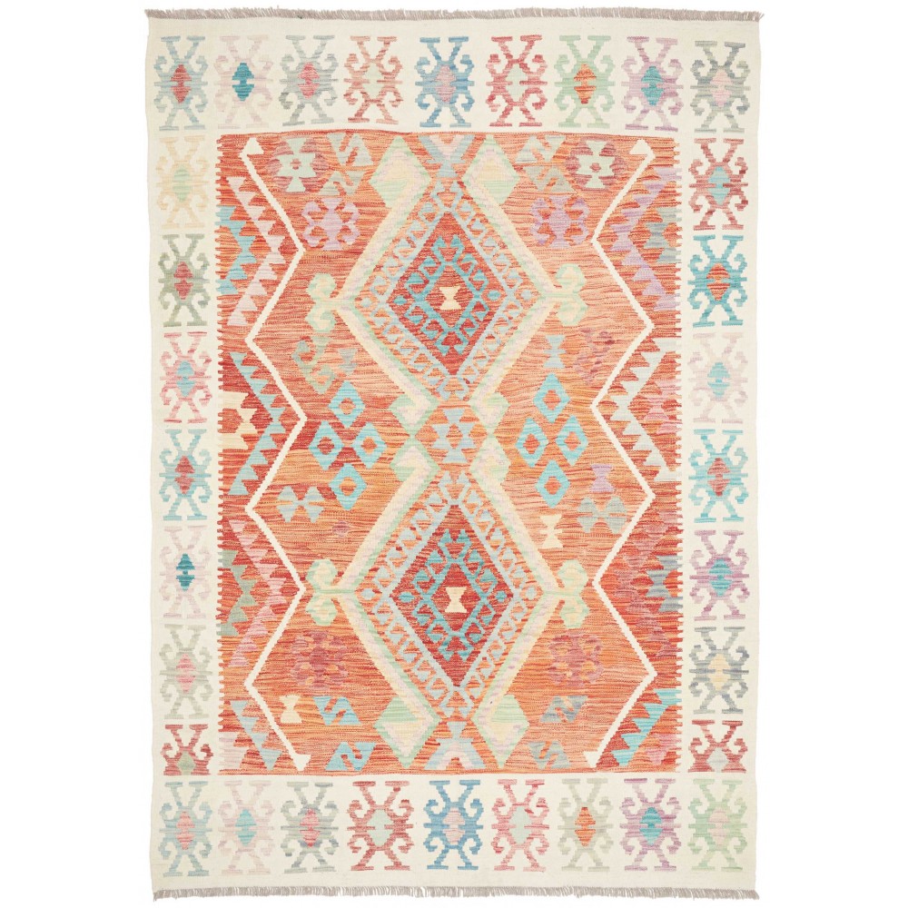 Tappeto Kilim Afghanistan bianco 174x252