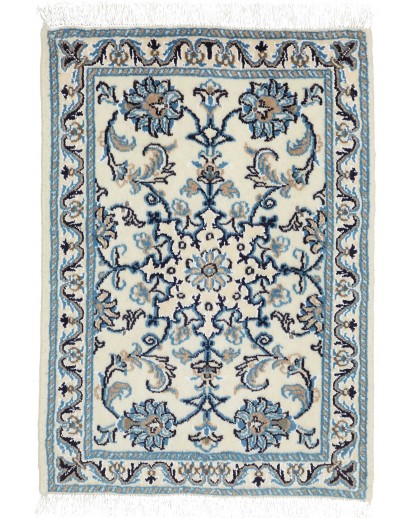 Tappeto Nain Kashmar Persia bianco grigio 60x90