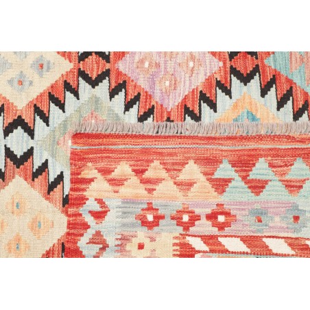 Tappeto Kilim Afghanistan bianco grigio 143x201