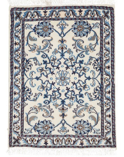 Tappeto Nain Kashmar Persia bianco grigio 60x90