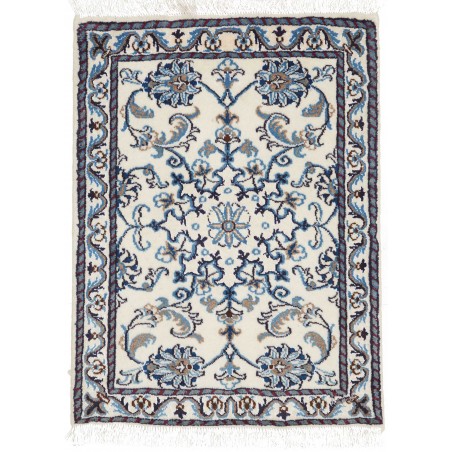 Tappeto Nain Kashmar Persia bianco grigio 60x90