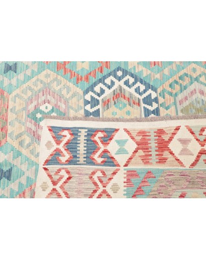 Tappeto Kilim Afghanistan bianco 303x398