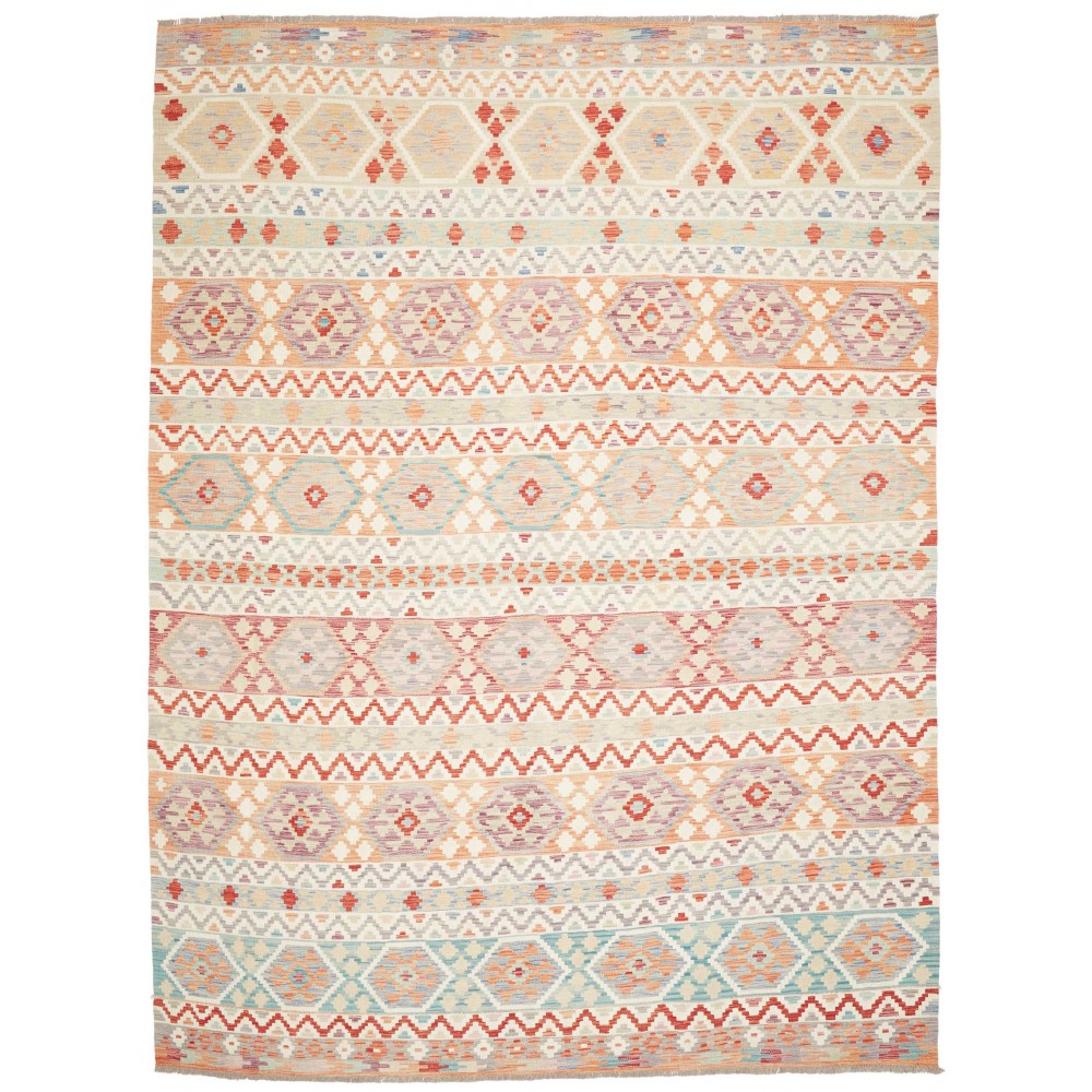 Tappeto Kilim Afghanistan bianco 255x344