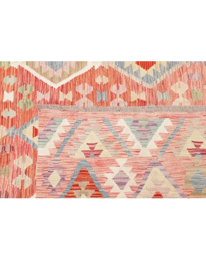 Tappeto Kilim Afghanistan rosso marrone 255x361