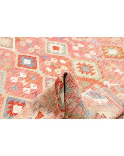Tappeto Kilim Afghanistan rosso marrone 255x361