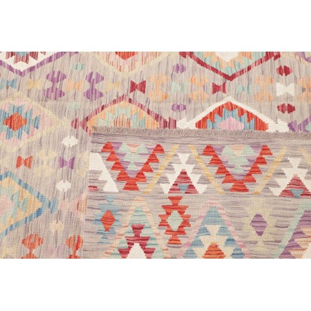 Tappeto Kilim Afghanistan bianco rosso 250x362