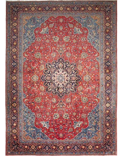 Tappeto Sarough Persia azzurro grigio 255x350