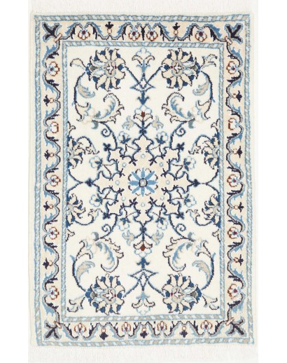 Tappeto Nain Kashmar Persia bianco grigio 60x90