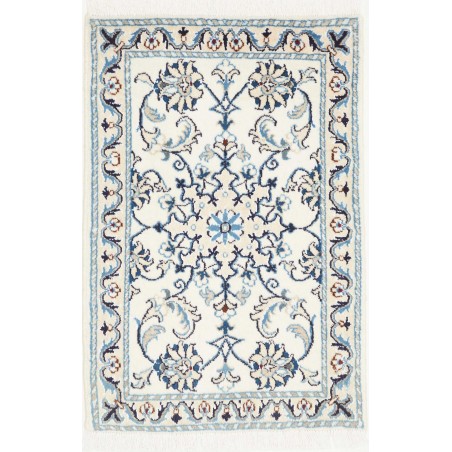 Tappeto Nain Kashmar Persia bianco grigio 60x90