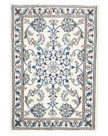 Tappeto Nain Kashmar Persia bianco grigio 60x90