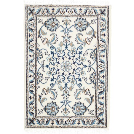Tappeto Nain Kashmar Persia bianco grigio 60x90