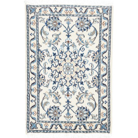Tappeto Nain Kashmar Persia bianco grigio 60x90