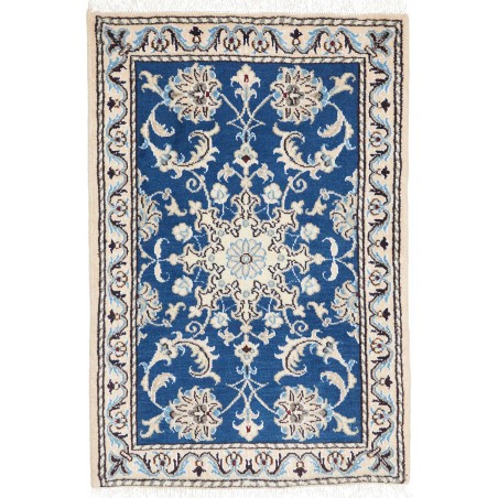 Tappeto Nain Kashmar Persia grigio blu 60x90