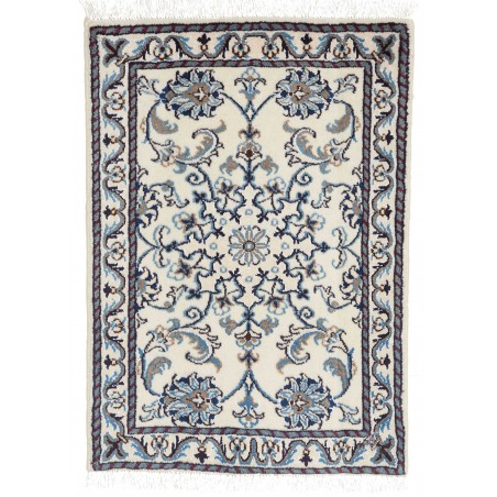 Tappeto Nain Kashmar Persia bianco grigio 60x90