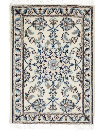Tappeto Nain Kashmar Persia bianco grigio 60x90