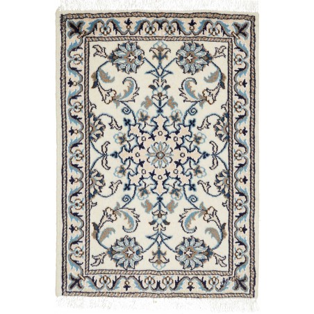 Tappeto Nain Kashmar Persia bianco grigio 60x90