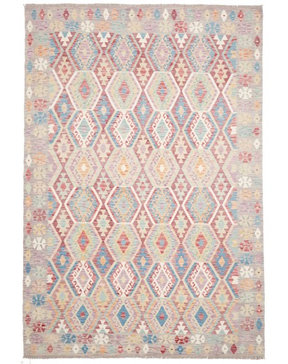 Tappeto Kilim Afghanistan beige bianco 208x303