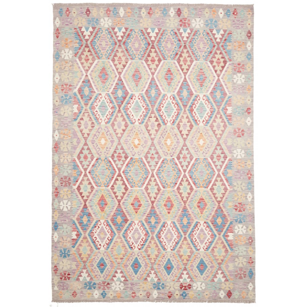 Tappeto Kilim Afghanistan beige bianco 208x303